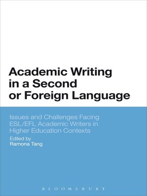 cover image of Academic Writing in a Second or Foreign Language